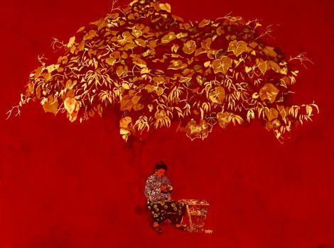 Thêu hoa dệt lá