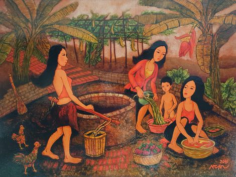 Chiều bên giếng quê